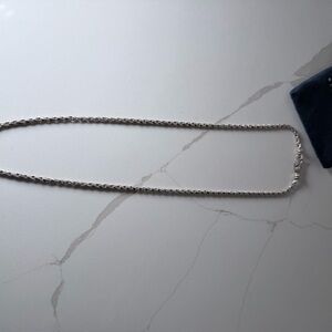 925 Sterling Silver Rope Chain W 8K Gold. 20”